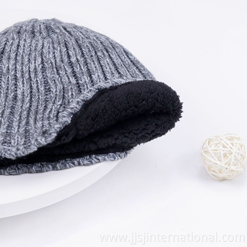 Grey Knit Bucket Hat